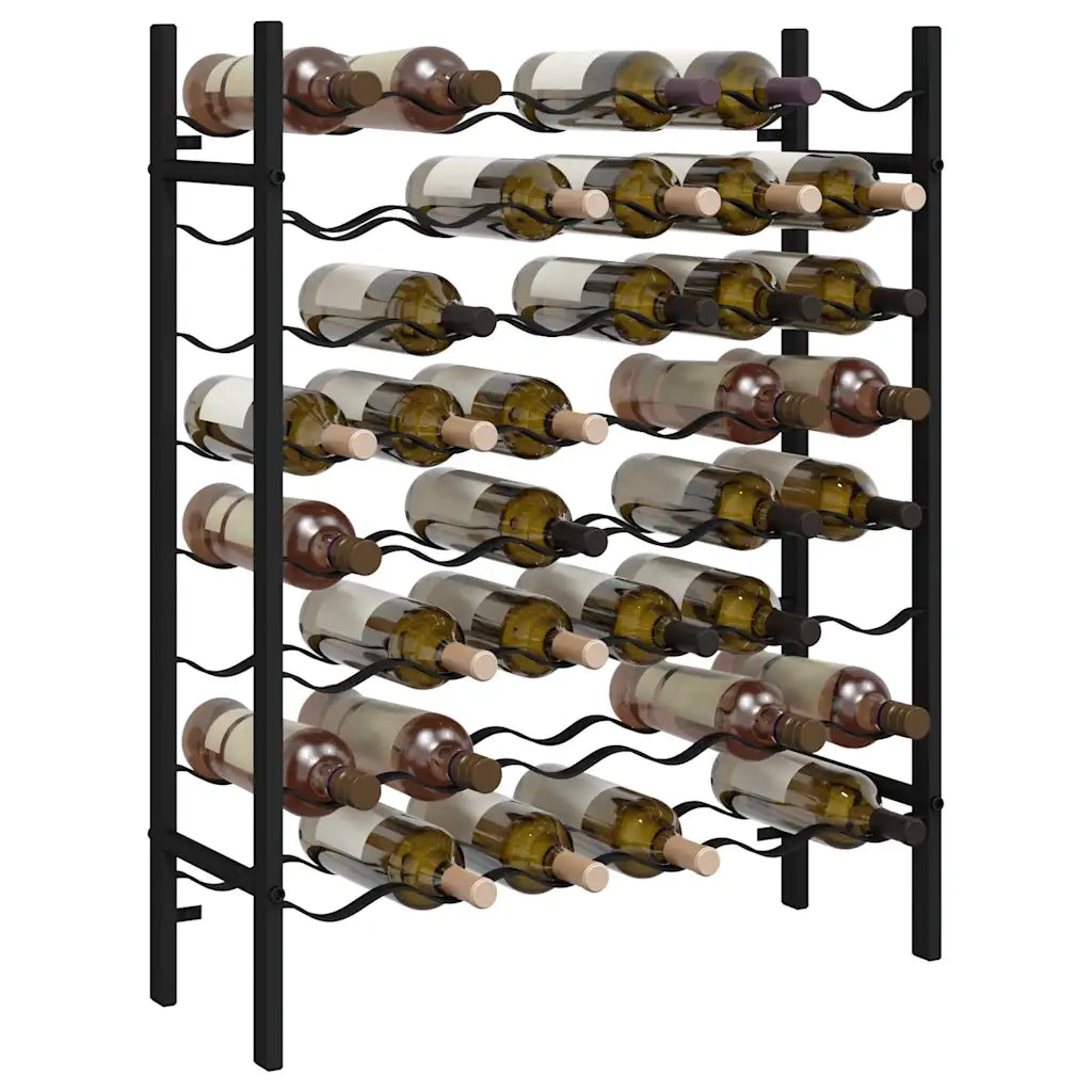 Portabottiglie per 48 Bottiglie di Vino Nero in Metallo 289563