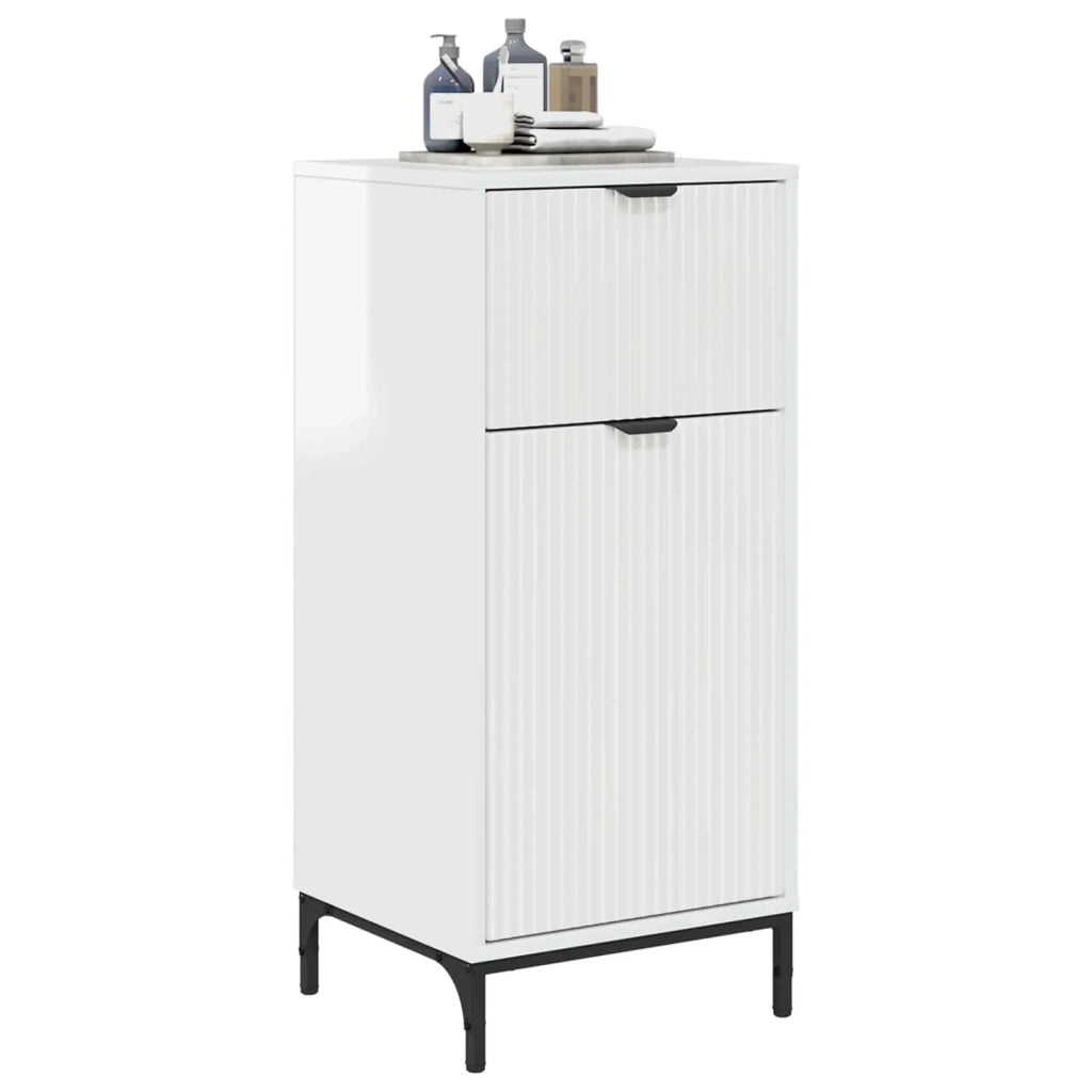 Mobile da Bagno Bianco Lucido 39,5 x 36 x 88 cm 883398