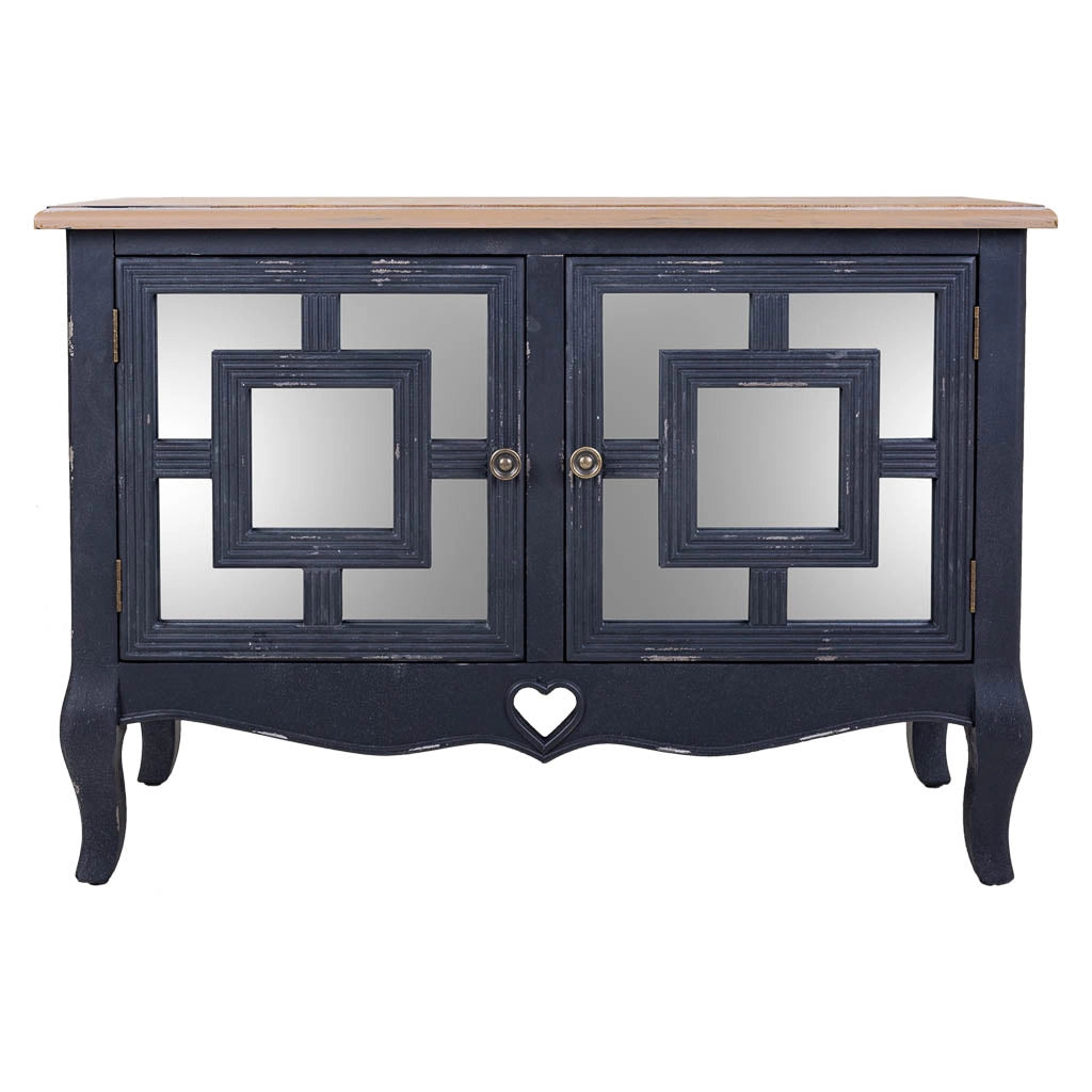 Mobile da ingresso in legno nero 83x36x56,5h