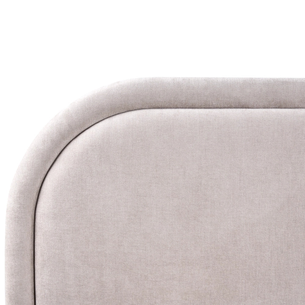 Letto matrimoniale EU tortora Tessuto di ciniglia 140 x 200 cm Struttura imbottita con contenitore