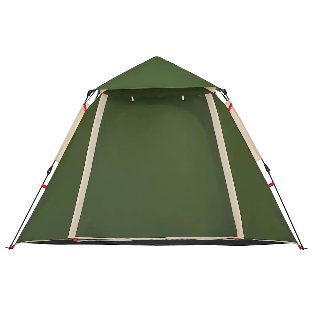 Tenda a Cupola da Campeggio 4 Persone Verde a Rilascio Rapido 4004143