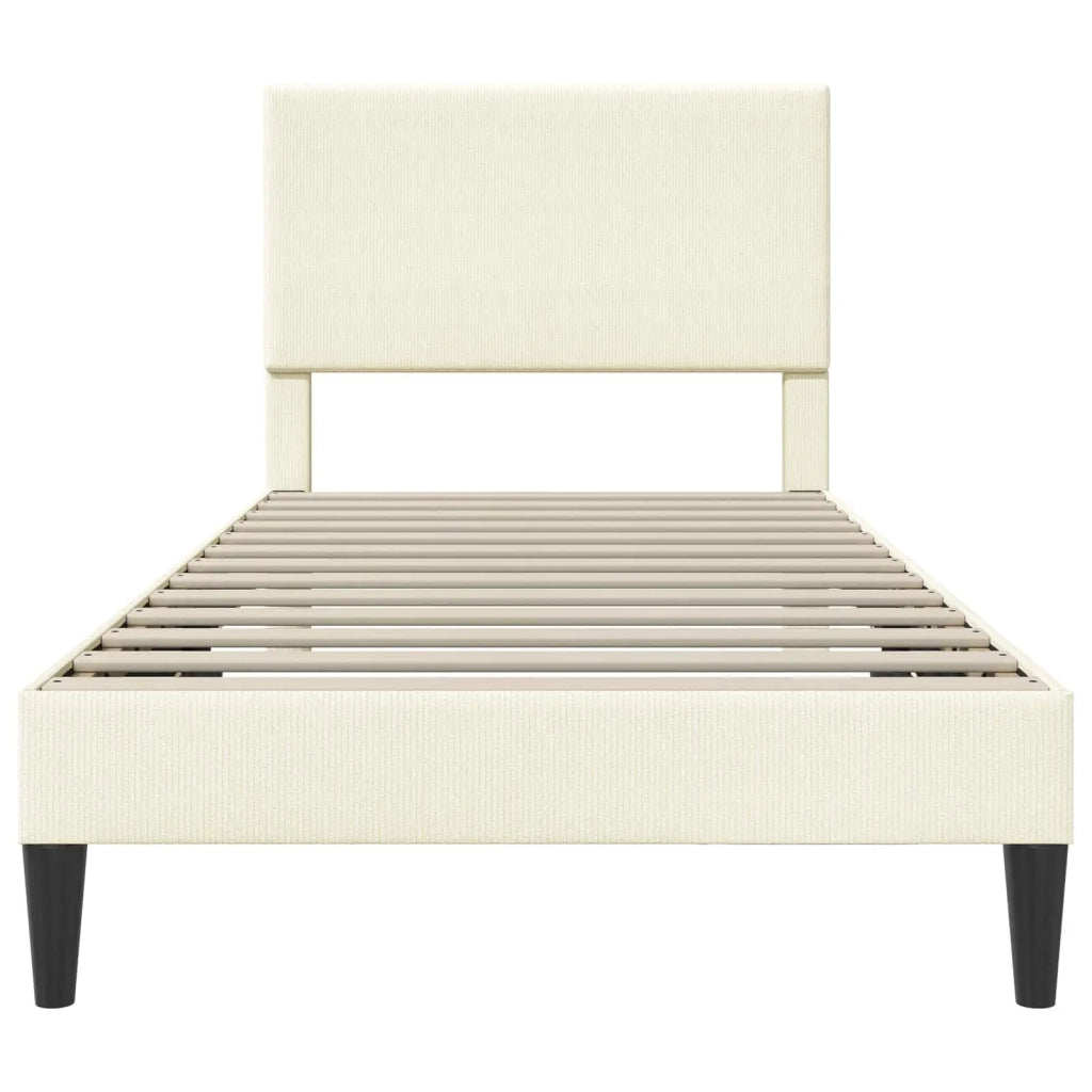 Struttura del letto Crema 100 x 200 cm Tessuto in Cords 42027718