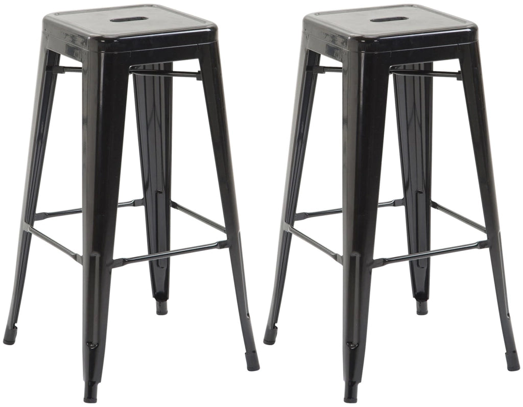 Coppia di sgabelli design industriale Joshua V2 nero