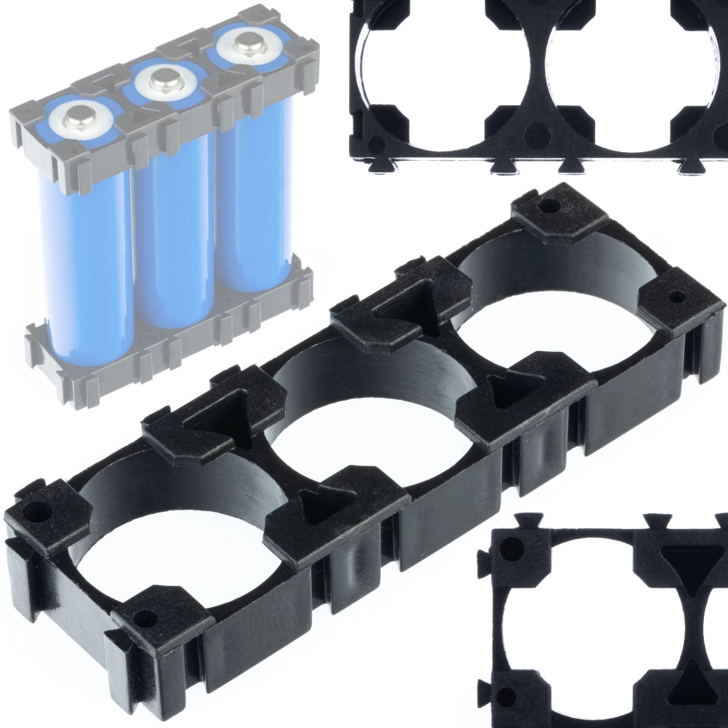 Custodia per Batterie 1x3 per 3 Celle 18650 – Plastica di Alta Qualità | Organizzazione Efficiente