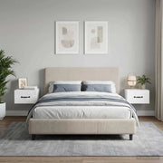 Mobiletto da notte a muro 2 pcs Bianco 34,5 x 33 x 20 cm 898936