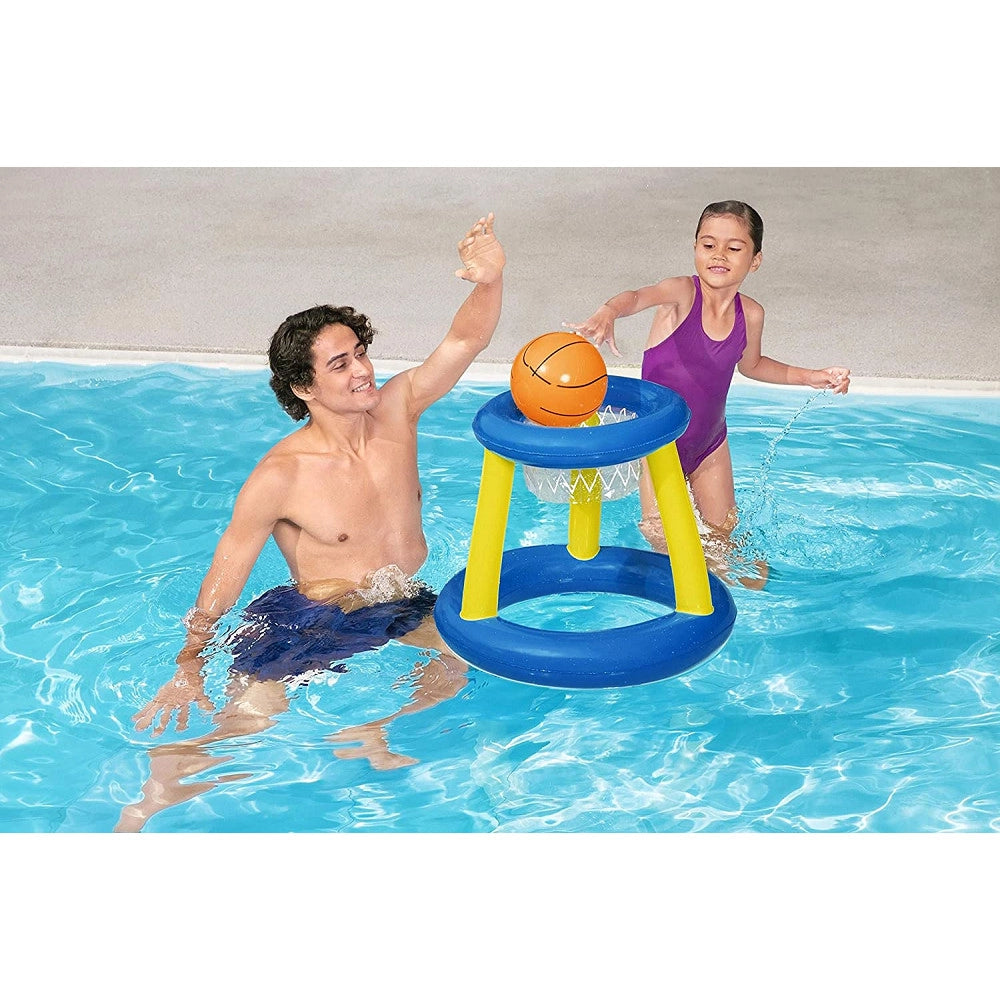 Trade Shop - Canestro Da Basket Gioco Gonfiabile Per Bambini Splash 'n' Hoop 61cm Palla 52418 -