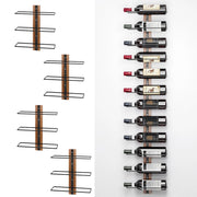 Cantinetta da Parete per 12 Bottiglie di Vino Stile Industriale 31,5x26,5x8,3 cm in Ferro Nero
