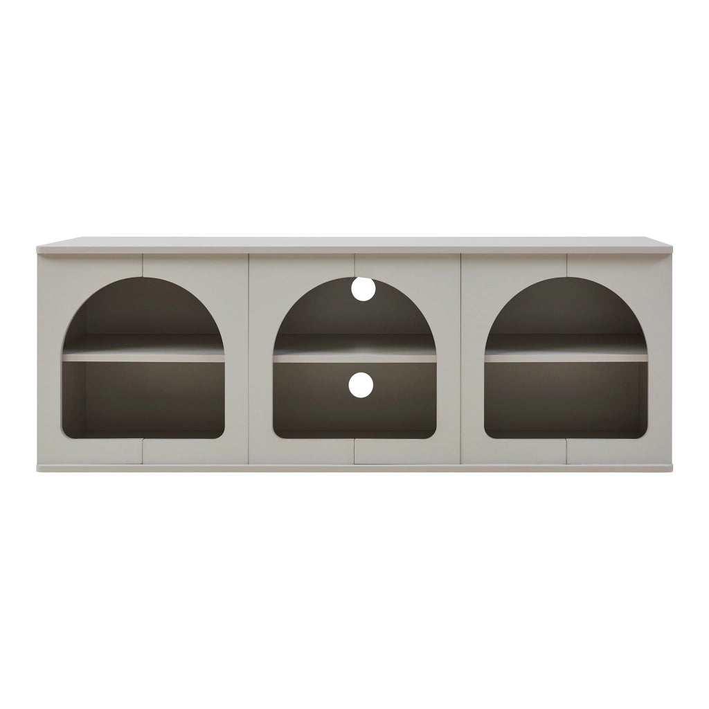 Mobile Porta TV Trorhun con Ripiano 140 x 38 x 48 cm - Grigio [en.casa]
