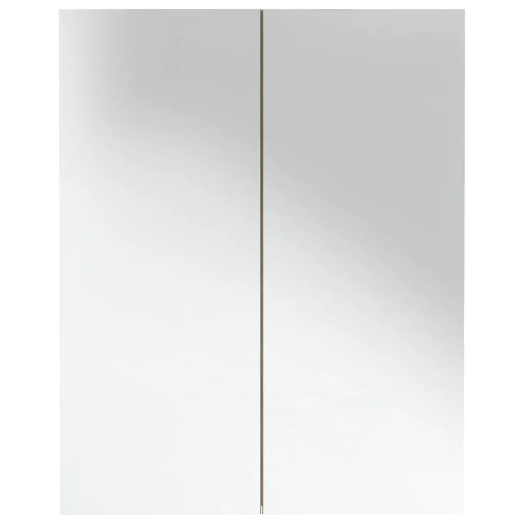 Armadietto a Specchio per Bagno 60x15x75 cm MDF Bianco e Rovere 331530