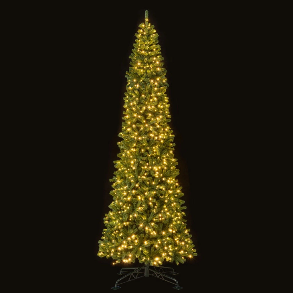 Decorazione natalizia per interni ed esterni con 2536 rami in PVC, Albero di Natale artificiale pre-illuminato-Alberi di Natale