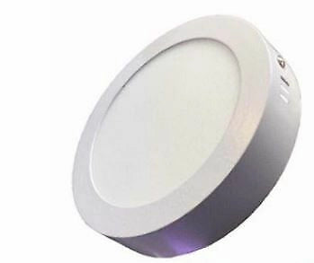 Faretto Pannello LED Plafoniera Esterno Rotondo Tondo 8W Luce Bianca 6000k 12cm