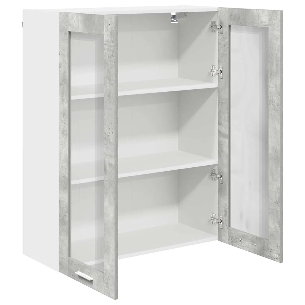 Armadio pensile con porta Grigio cemento 80 x 31 x 100 cm