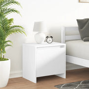 Comodini 2 pz-Set di 2 Tavolino da notte Bianchi 45x34x44,5 cm in Truciolato