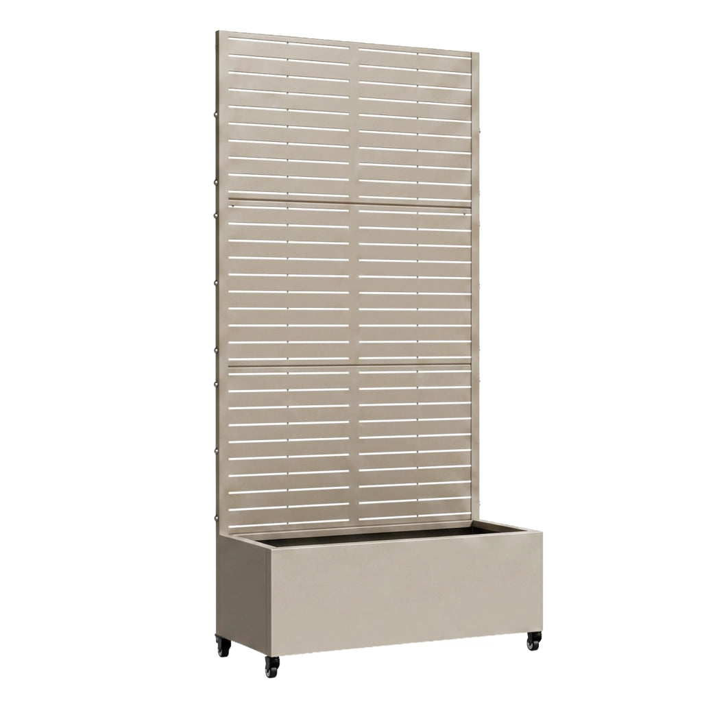 Fioriera con Spalliera Nodepp in Acciaio 190 x 82 x 38 cm - Beige casa.pro
