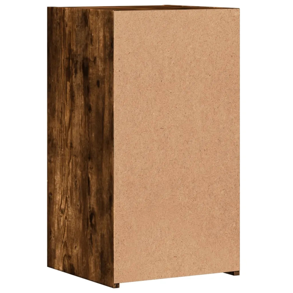 Comodino Rovere Fumo 35x34x65 cm in Legno Multistrato 840584