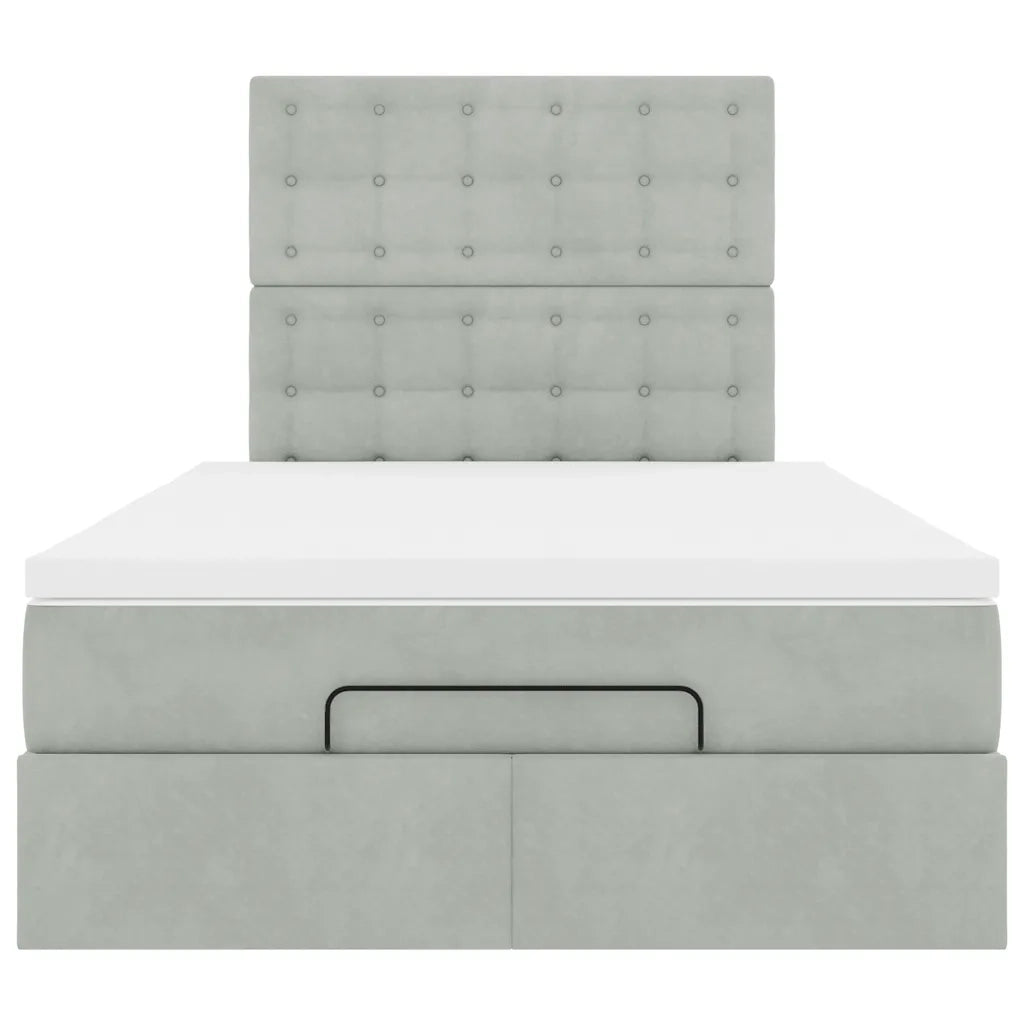 Struttura Letto Pouf con Materassi 120x190 cm Velluto