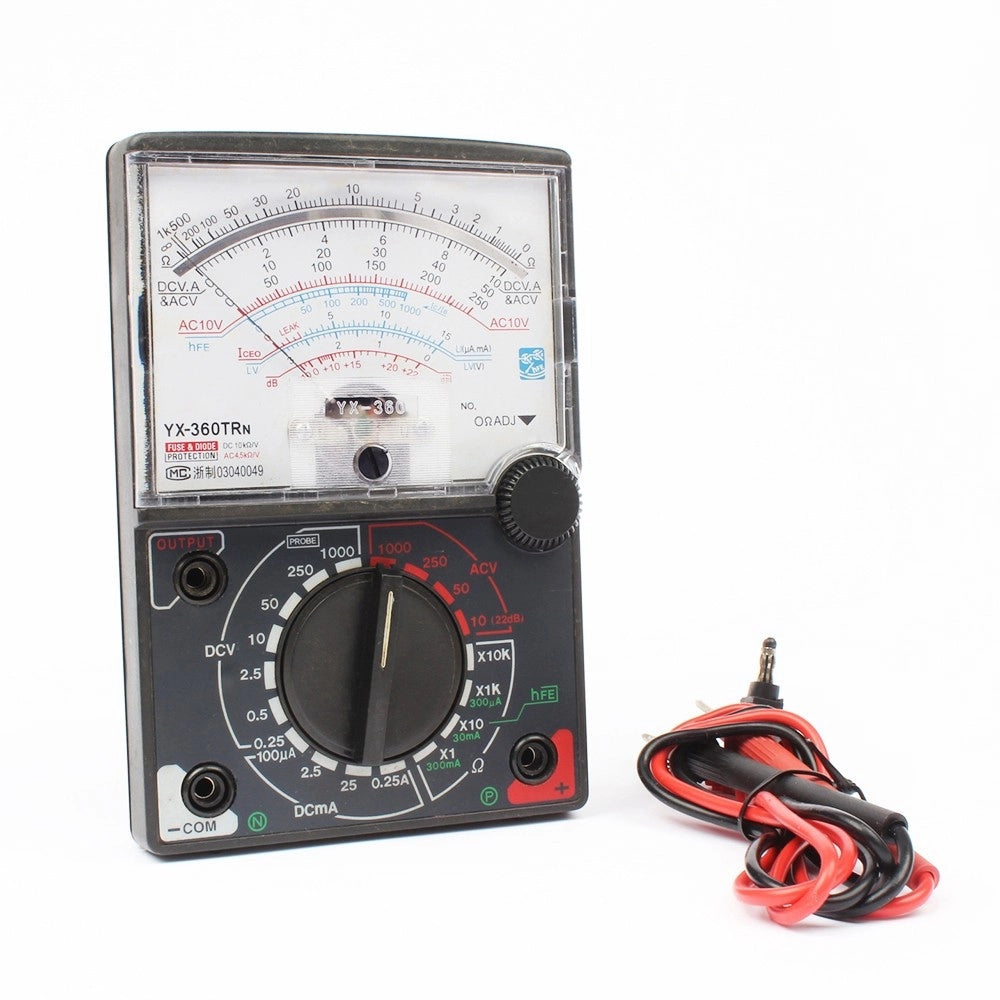 Trade Shop - Misuratore Analogico Portatile Voltmetro Amperometro Ohmmetro Yx-360trn -