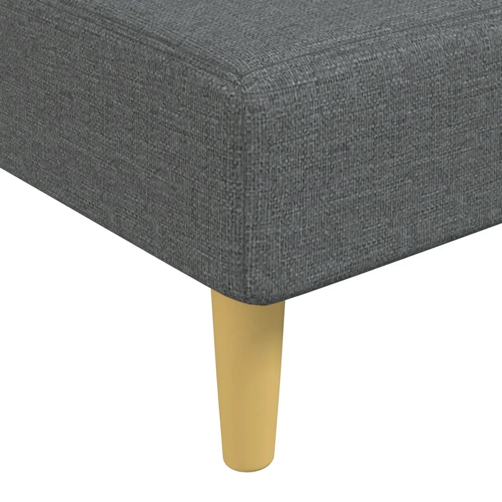 Chaise Longue in Tessuto Grigio Scuro 352799