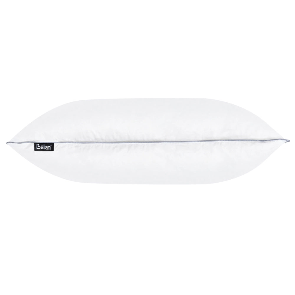 Cuscino alto a triplo scomparto Rivestimento in cotone premium Imbottitura in piuma d'oca Imbottitura in piuma Bianco 40 x 80 cm Teide