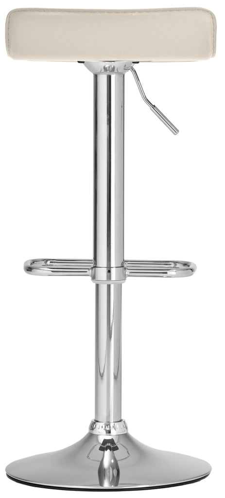 Sgabello bar Dyn in similpelle crema