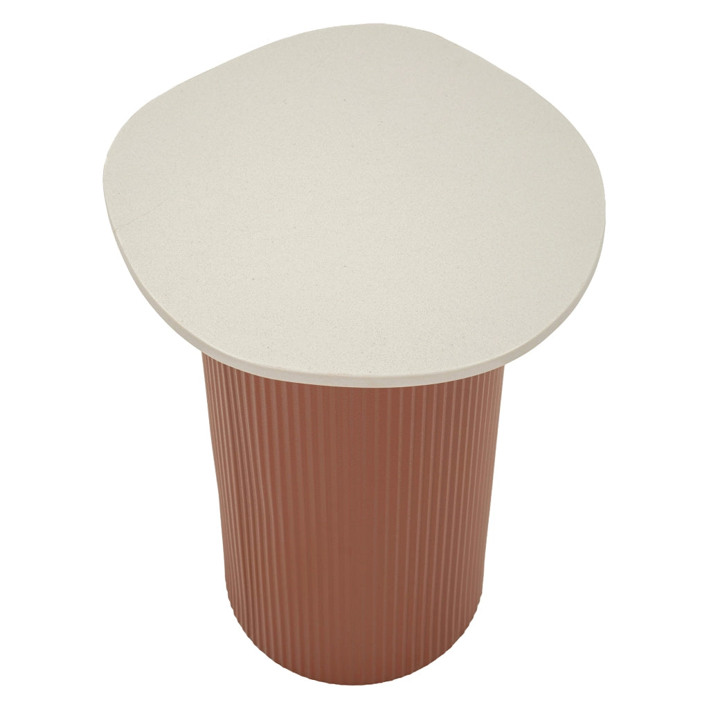 Misfat, Tavolino da Salotto Forma Squadrata, 35x37x53h cm Bianco Marmo