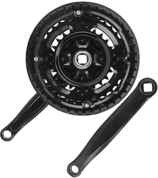 Set di Grandi Viti per Bicicletta da Montagna 24-34-42T - Alta Qualità in Acciaio - Copertura della Catena - Duraturo - Facile da Installare - Crank per Bicicletta da Montagna