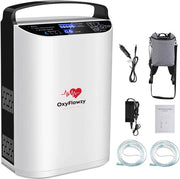 Concentratore di Ossigeno Portatile - 5L/min - Professionale - 90% di Purezza - Apparecchio di Ossigeno - Eccellente Qualità