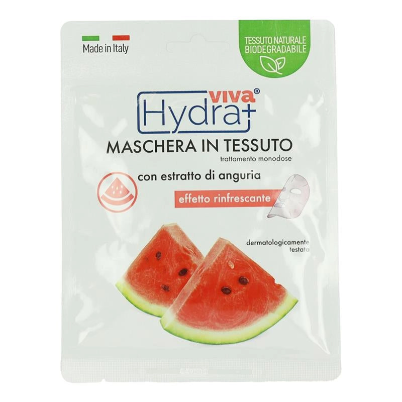 HYDRA VIVA MASCHERA IN TESSUTO MONODOSE CON ESTRATTO DI ANGURIA EFFETTO RINFRESCANTE DERMATOLOGICAMENTE TESTATO