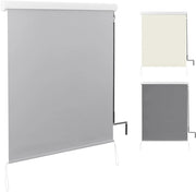Tenda da Sole Verticale Tenda a Rullo per Esterno Tenda da Sole a Caduta con Manovella Tenda per Balcone Avvolgibile Oscurante Protezione Sole Vento per Gazebo Giardino, Grigio 140x240 cm