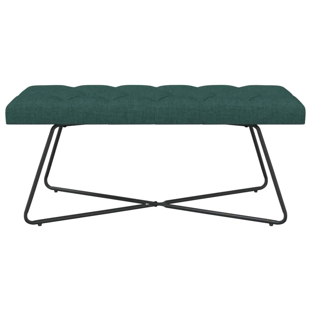 Panchina con bottoni imbottiti Verde Scuro 110 x 40 x 46 cm 42038376