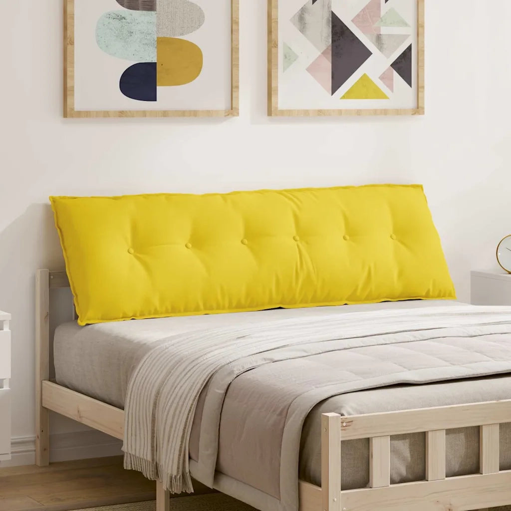 Cuscino per Schiena | Cuscino dorsale Giallo Chiaro 160 x 19 x 50 cm Tessuto