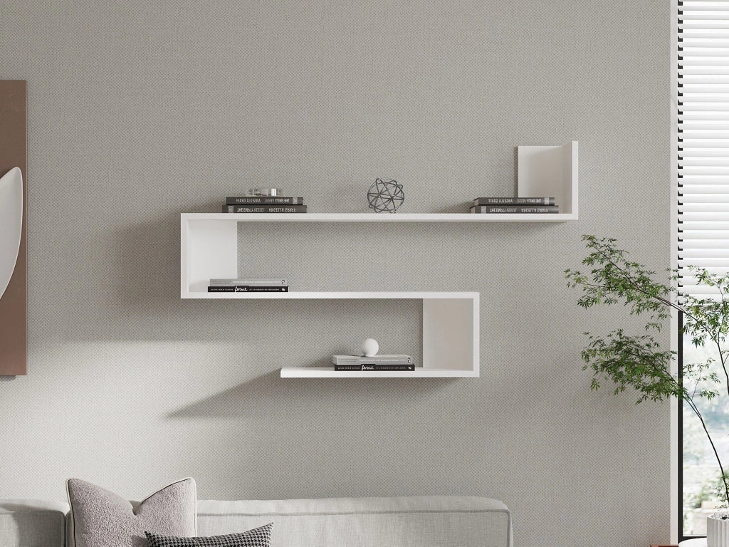 Deliceto, Mensola 3 Ripiani, 120x20x71h cm Bianco