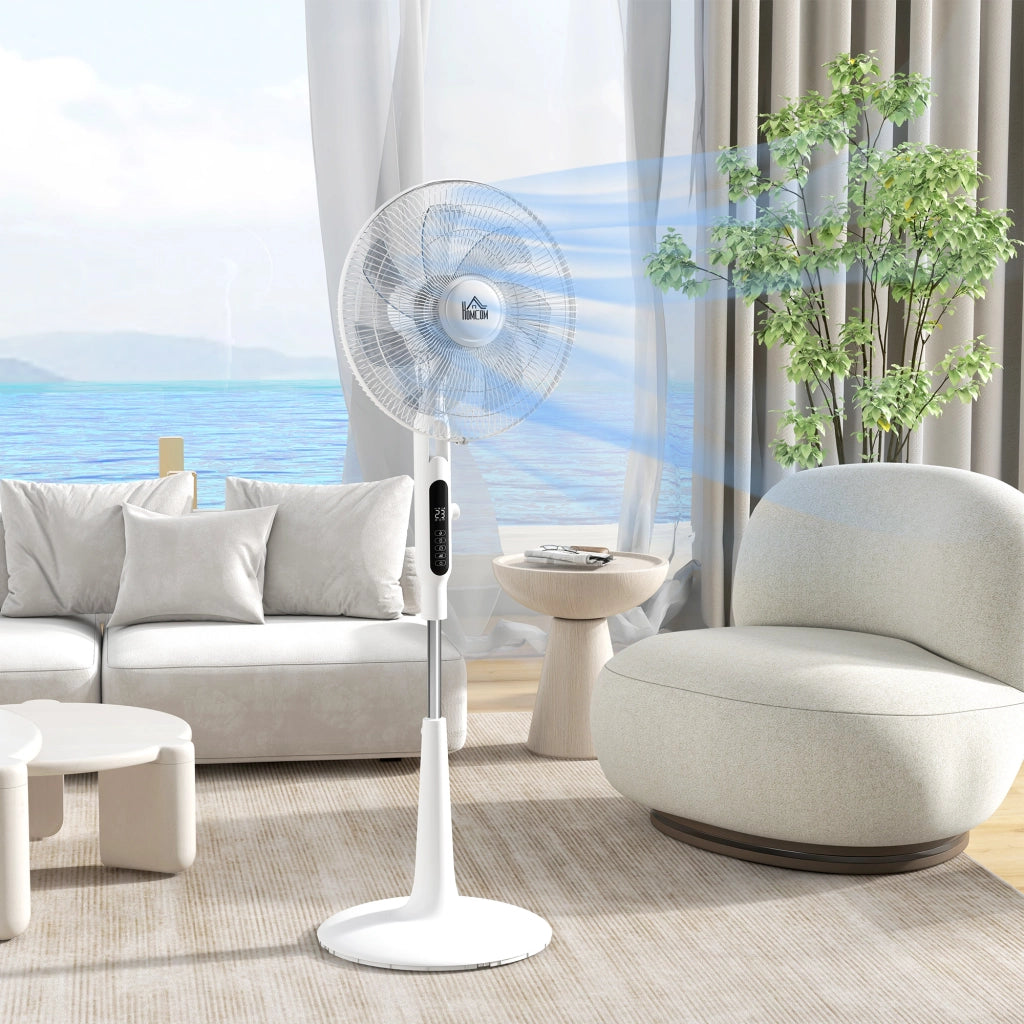 Ventilatore a piantana ¨C zephmum ¨C ? 42 cm 40W 3 velocit¨¤ oscillante bianco