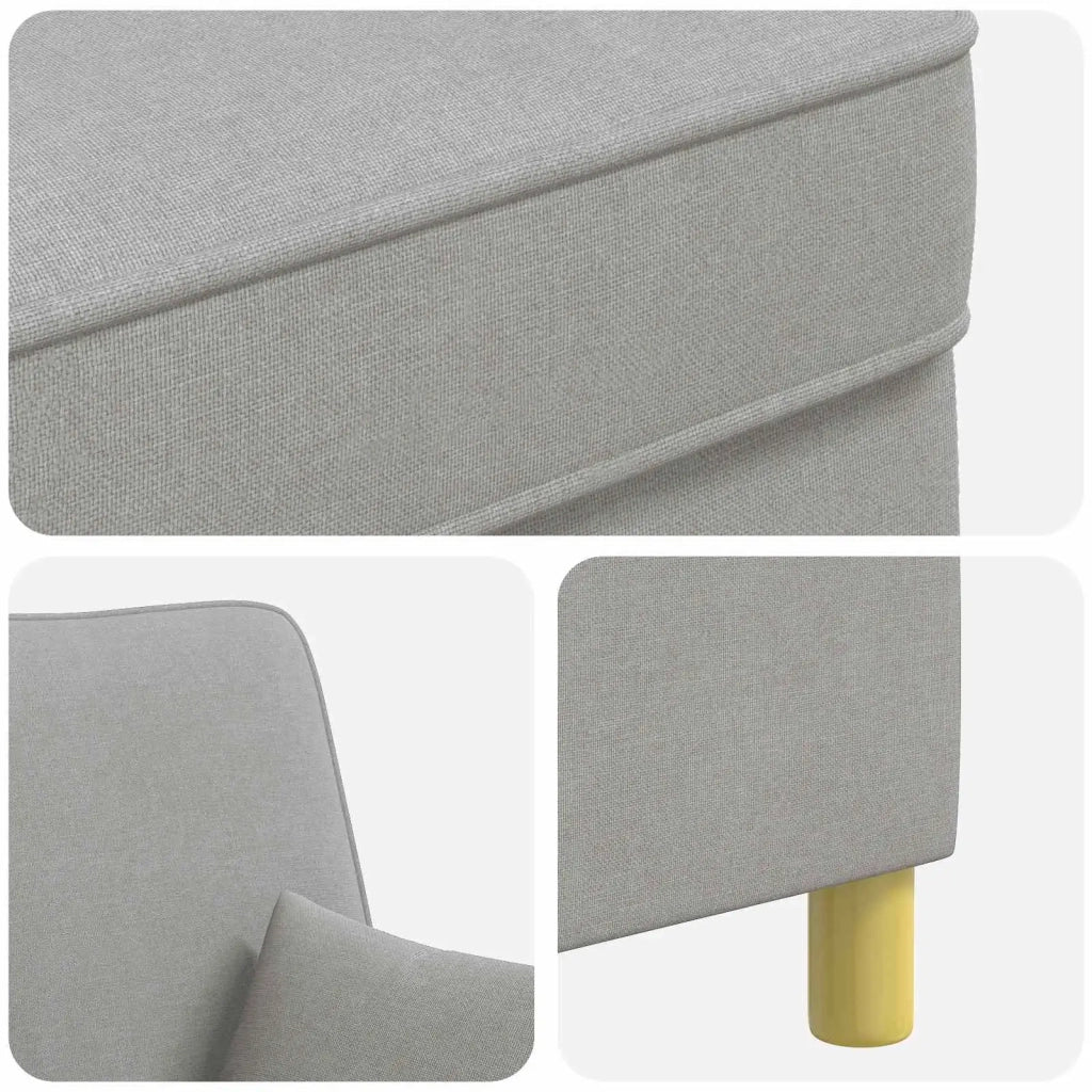 Poltrona XL con Cuscini Grigio Nuvola Tessuto 42043496