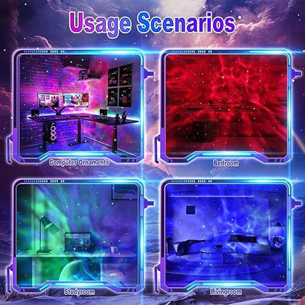 Trade Shop - Proiettore Lampada A Led Rgb Cielo Stellato Luce Notturna Forma Astronauta Q-rg35 -