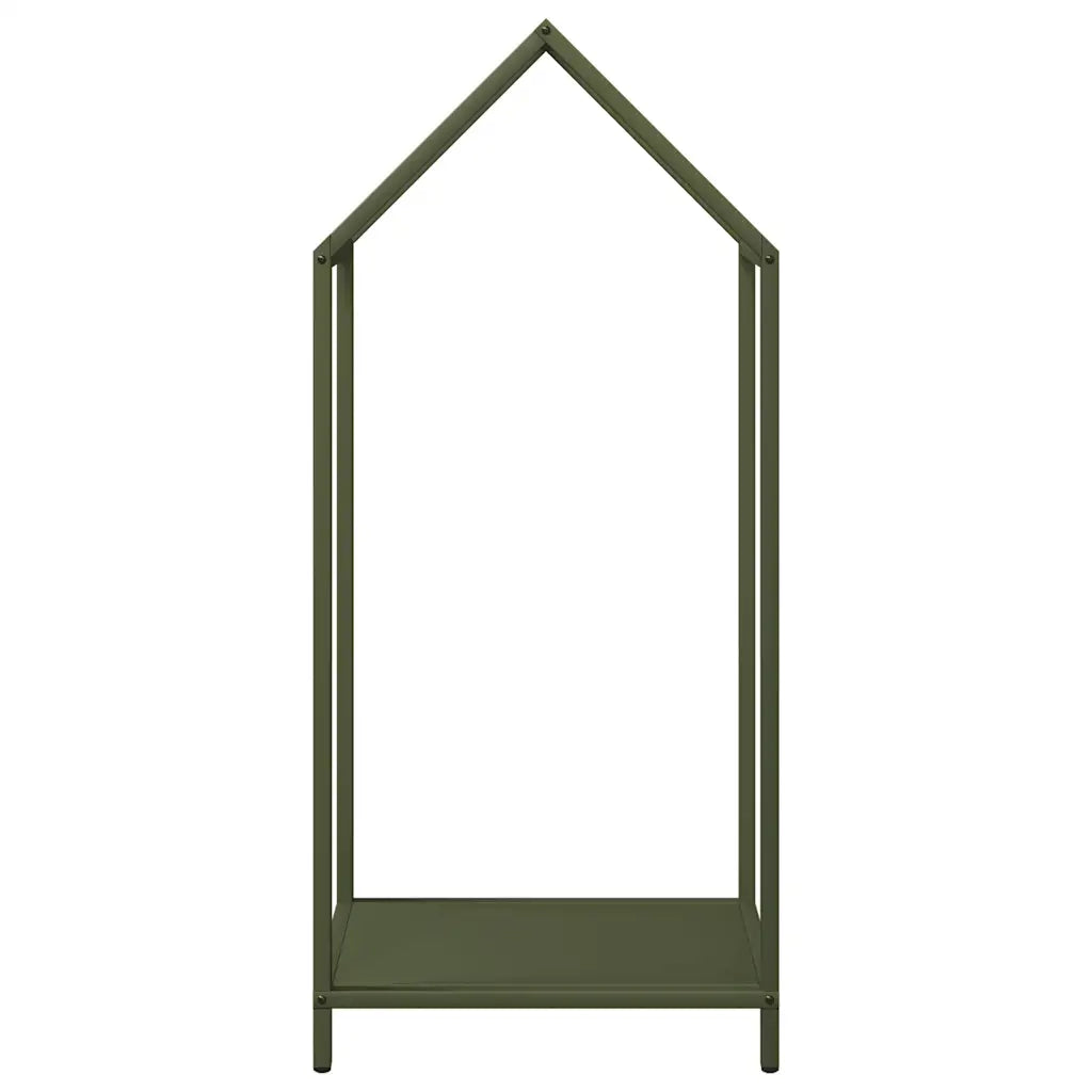 vidaXL Rastrelliera per Legna da Ardere Verde Oliva 40x25x90 cm