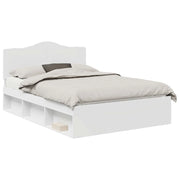 Letto matrimoniale | Letto per adulti | Struttura del letto Bianco 150 x 200 cm Pino massello