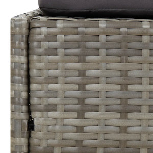 Lettino da Giardino Grigio 200x139 cm in Polyrattan cod mxl 73459