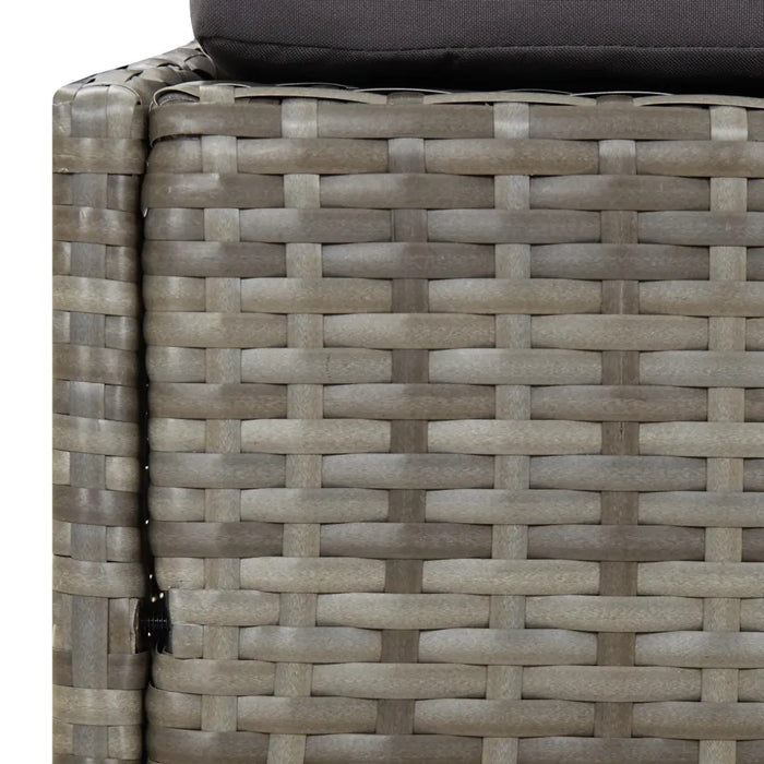 Lettino da Giardino Grigio 200x139 cm in Polyrattan cod mxl 73459