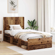 Struttura del letto con stoccaggio e testata Legno antico 3413899