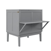 Letto a scomparsa verticale singolo 90×200 cm salvaspazio con rete; senza materasso; legno; grigio