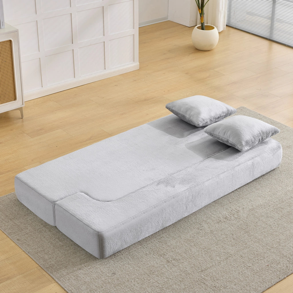 DIVANO Convertibile a 2 Posti 31x31x110 cm Grigio Chiaro in Schiuma