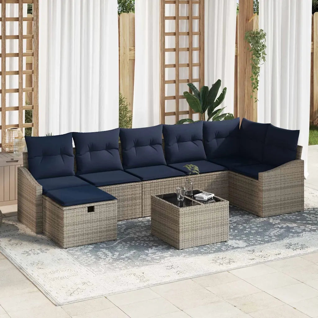 Set di divani con cuscino 5 pcs polyrattan