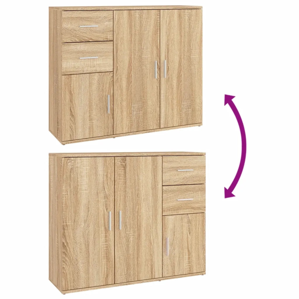 Credenza Rovere Sonoma 91x29,5x75 cm Legno ingegnerizzato 823272