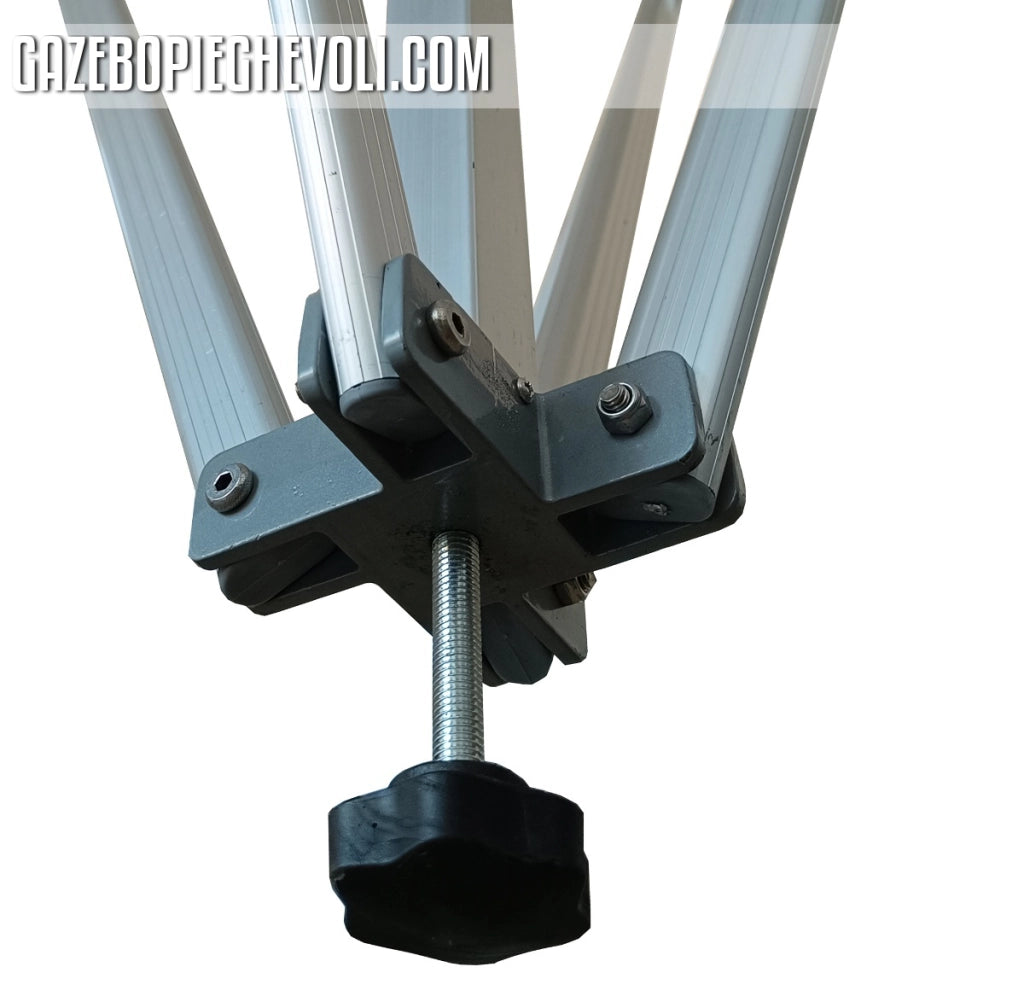 Gazebo 4x8 m bianco certificato IGNIFUGO pieghevole alluminio piantone esagonale 60mm portatile estendibile richiudibile estensibile acciaio con laterali per fiere eventi stand chiosco tenda tendone mercato mercatino