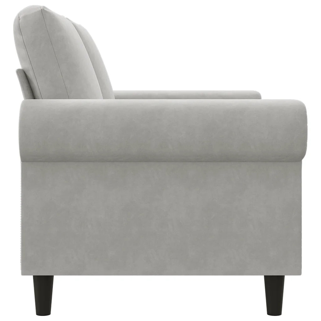 Divano a 2 Posti Grigio Chiaro 120 cm in Velluto 359519