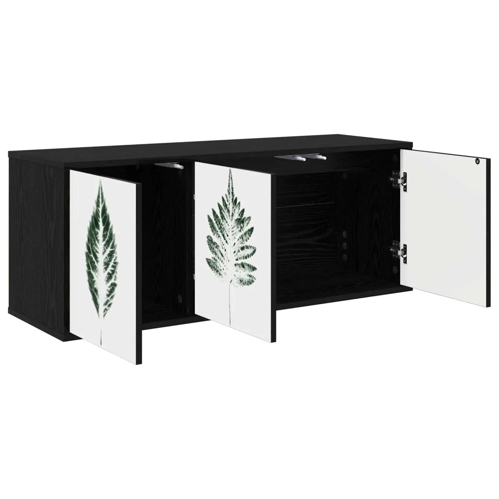 Mobile TV da Parete HANAU 102 x 33 x 40 cm Rovere Nero 8007182