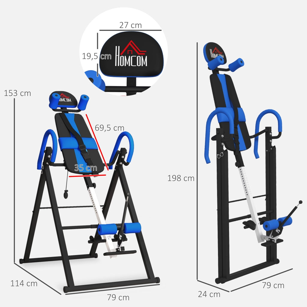 Tavolo da Inversione Pieghevole ¨C Zephmum ¨C Blu, Nero, 79x114x153 cm