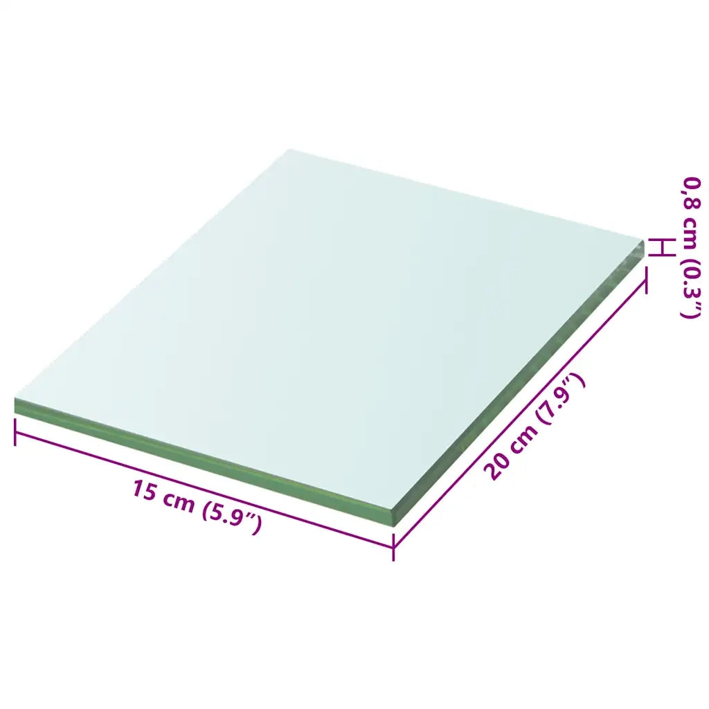 Mensole in Vetro Trasparente 2 pz 20x15 cm 3051543