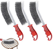 Set di 3 spazzole in acciaio inox per pulizia del metallo